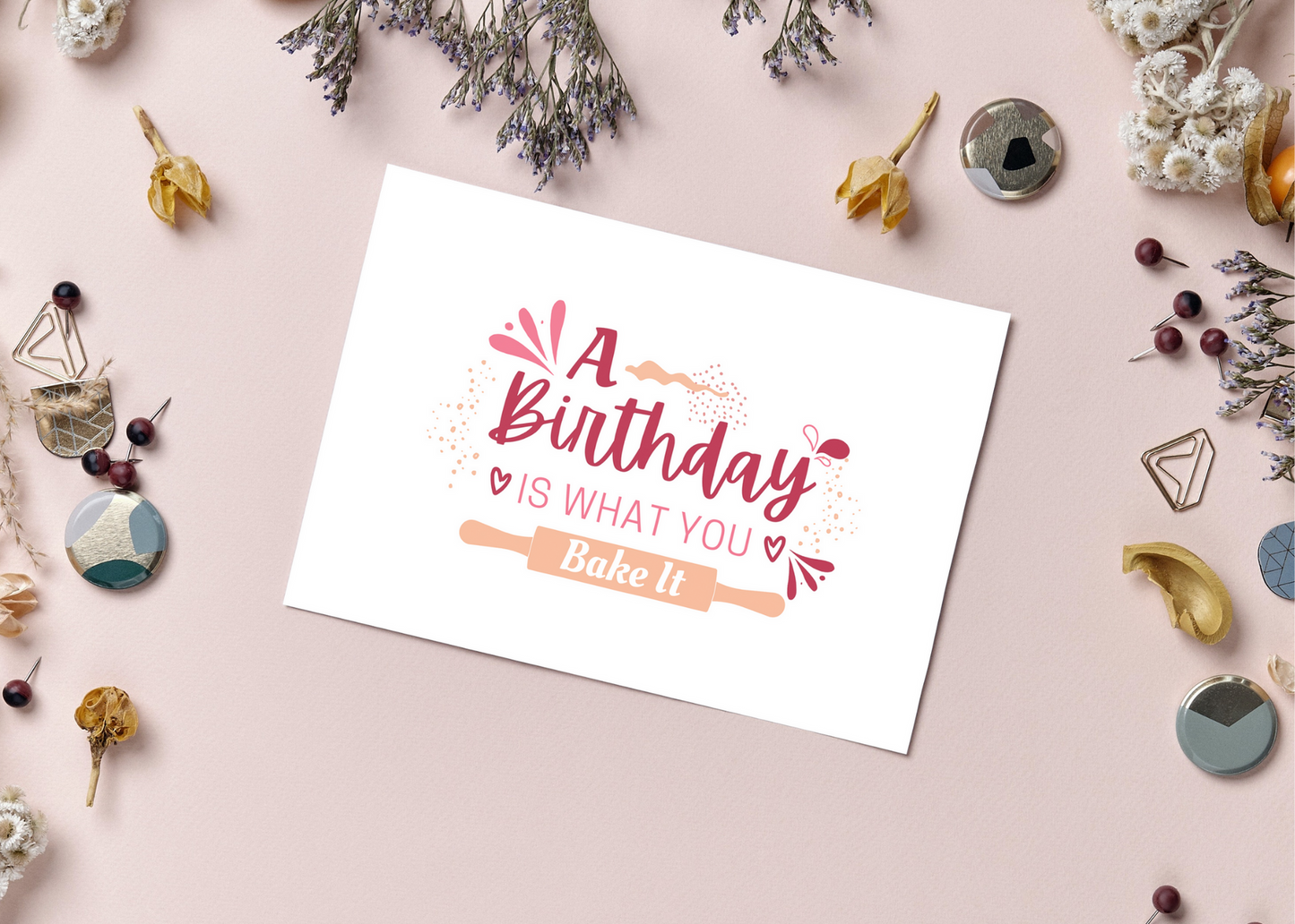 Birthday Card Personalized | Birthday Card for Bakers Editable Canva Template and Printable