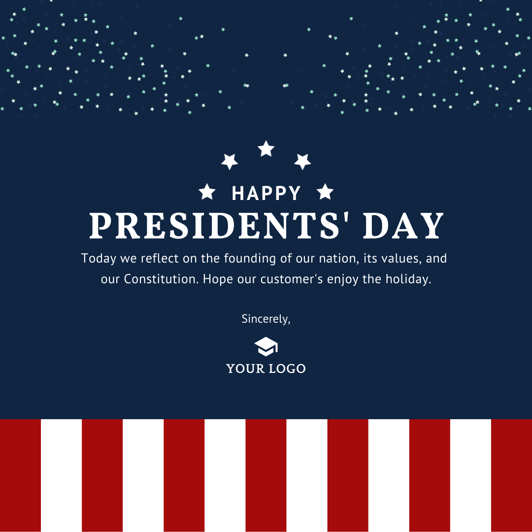 Presidents' Day Social Media Editable Canva Template