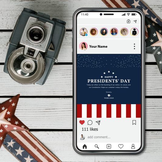 Presidents' Day Social Media Editable Canva Template